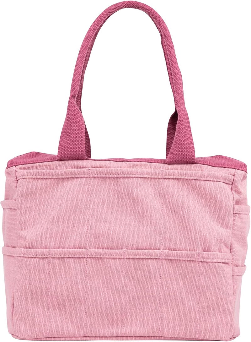Soolla Studio Bag: Art Supply Storage & Pottery Tool Bag, Washable Craft Tote, Knitting Yarn Organizer, Crochet Projects, 30 Pockets, 20+ Canvas Colors, Gift for Artists & Teachers (Desert Rose) - Image 3